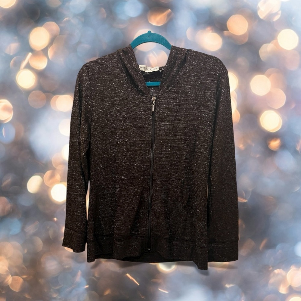 🥂Bamboo Traders Rich Brown Textured Fabric Hoodies🥂